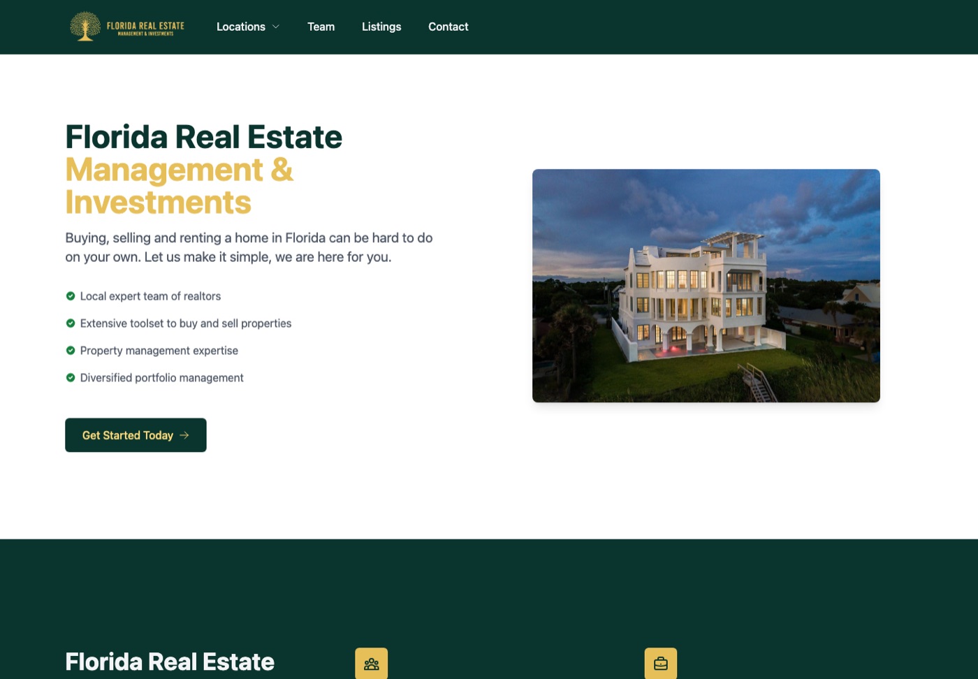 Florida Real Estate Management & Investments website